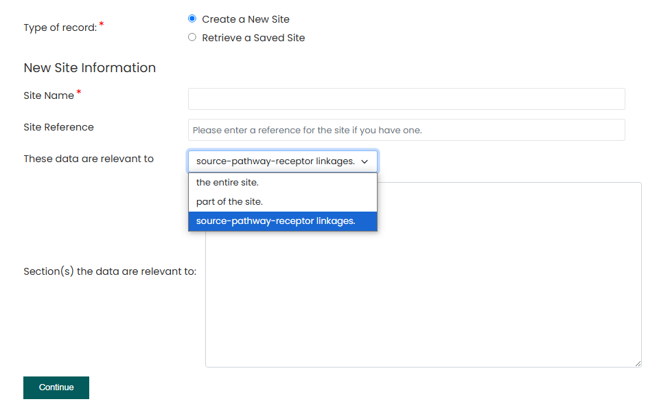 Options for complex sites